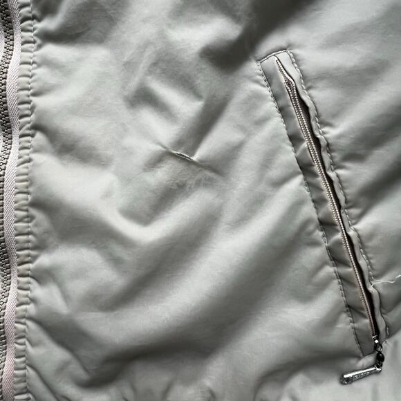 True Vintage 70s Snuggler Skiwear Ski Jacket Nylon Puffer Varisty Stripe Gray - Picture 9 of 16